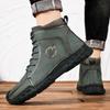 2025 New Large Size Men's Shoes Hand-sewn Medium and High Top Casual Shoes Leather Flat Bottom Outdoor Tooling Boots