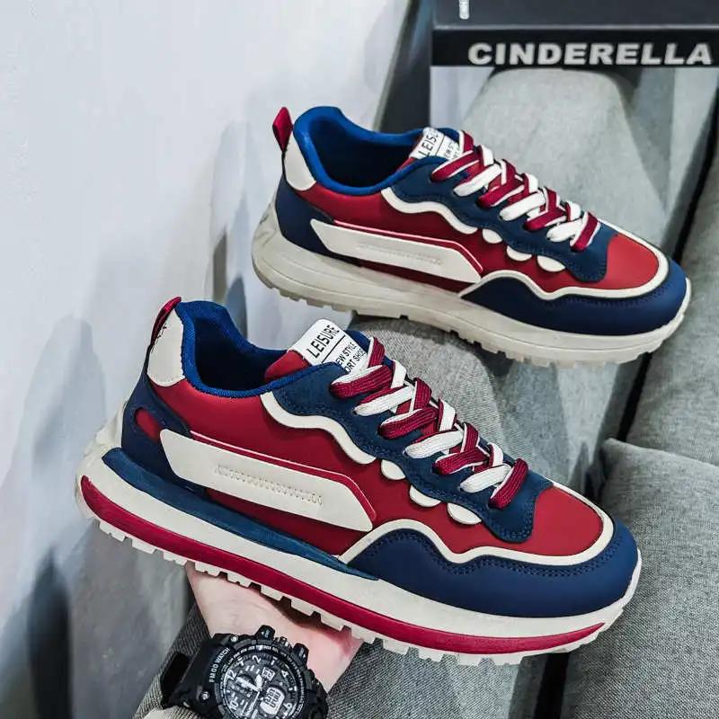 Appearance Increases Synthetic Leather Mens Luxury Sneakers Casual Outdoor Shoes Man Cheap Skate Sports Sheos Traning