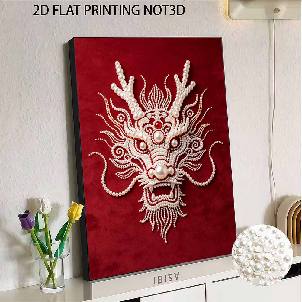 5D DIY Pearl Diamond Painting Kit Majestic Dragon Full Drill Embroidery Mosaic Art Home Wall Decor Gift