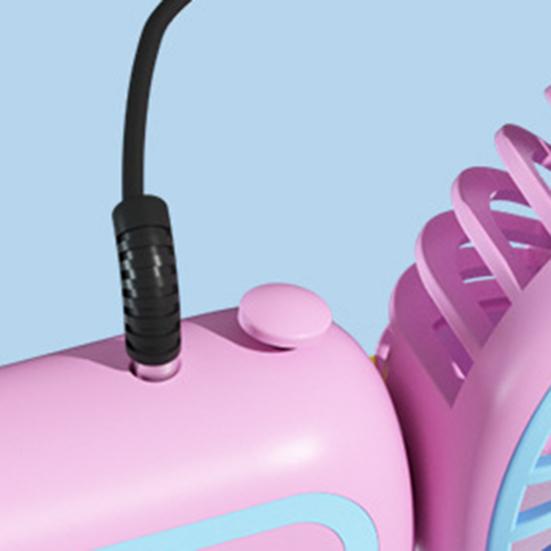 Přenosný ventilátor s šňůrkou na krk Širokoúhlý proud vzduchu Vysokorychlostní motor Nízká hlučnost Mini ruční chladicí ventilátor