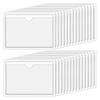 C-Convenient-Clear Adhesive Pockets 4X6in Index Card Pockets Sleeves Self Adhesive With Top Loading Label Pockets (30 PCS) Durab