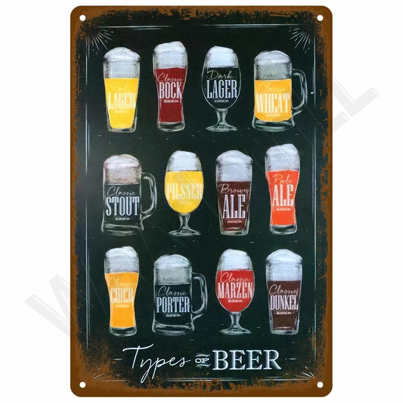 Estetyczne Vintage Metalowe Tablice Plakaty - Retro Blaszane Znaki do Męskiej Sypialni, Mural na Ścianę Pokoju, Dekoracje Domowe