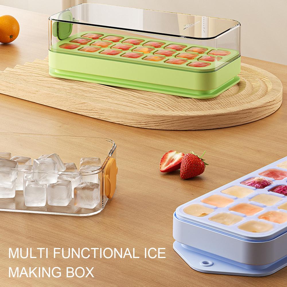 Quick Ice Cubes Making Box With Lid Sealed Easy Cleaning Ice Maker For Whiskey Cocktail