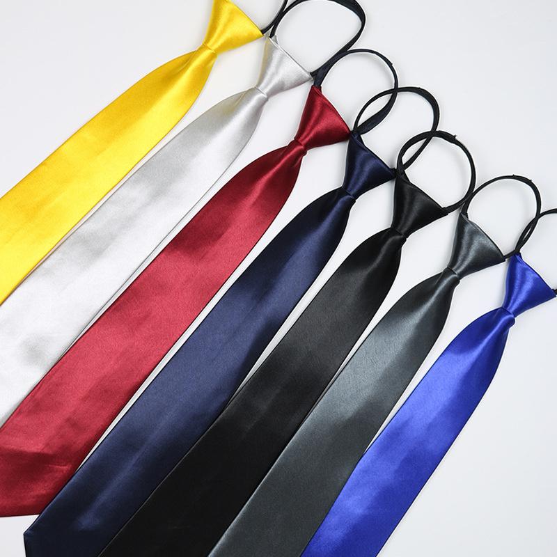 8CM Klassische Schwarze Krawatte Imitation Seide Einfach zu binden Für Männer Business Blau Rot Reißverschluss Krawatte 5CM Schmale Hemdkrawatte Geschenk