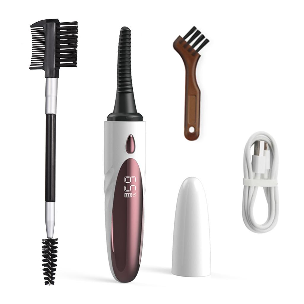 Elektrische Wimpernzange, beheizbare Wimpernzange, intelligentes Wimpernzange-Werkzeug mit Bildschirm, 4 Temperatur