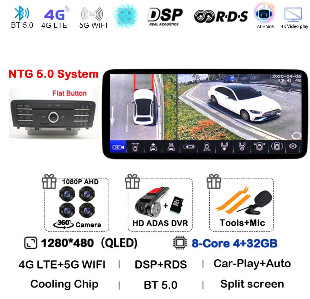 10.25" Android 14 Stereo For Mercedes Benz C Class W205 / GLC-Class X253 / V-Class W446 2014 -2018 Car Radio GPS Multimedia Auto