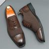 British Gentlemen Oxfords Men Pointed Patchwork Lace Up Dress Business Casual Shoes Male Party Wedding Dress Homecoming Footwear