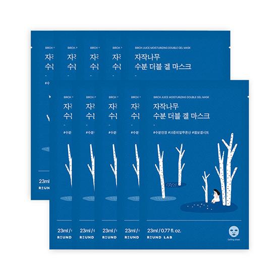 [ROUND LAB] Birch Juice Moisturizing Double Gel Mask 23ml*10EA