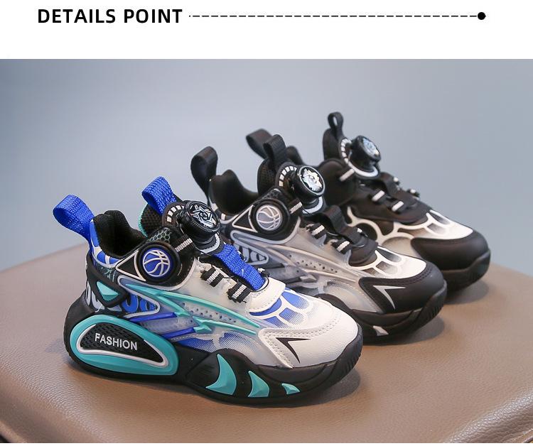 Boys' Winter Fleece-Lined Cotton Basketball Shoes – 2025 Edition