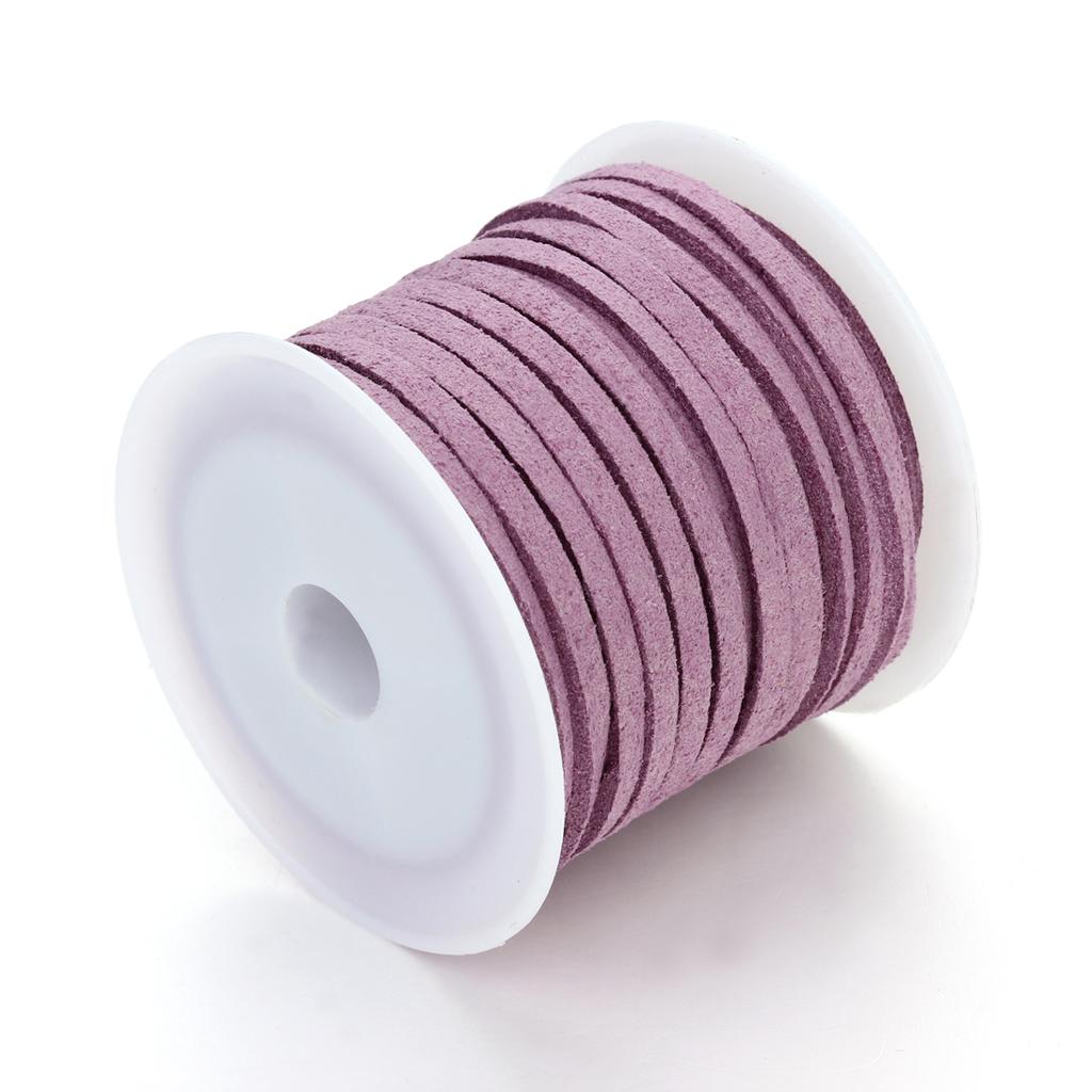 5m/roll Color 1.5mm Flat Faux Suede Braided Cord Korean Velvet Thread Leather Rope for DIY Bracelet Jewelry Making Accessories