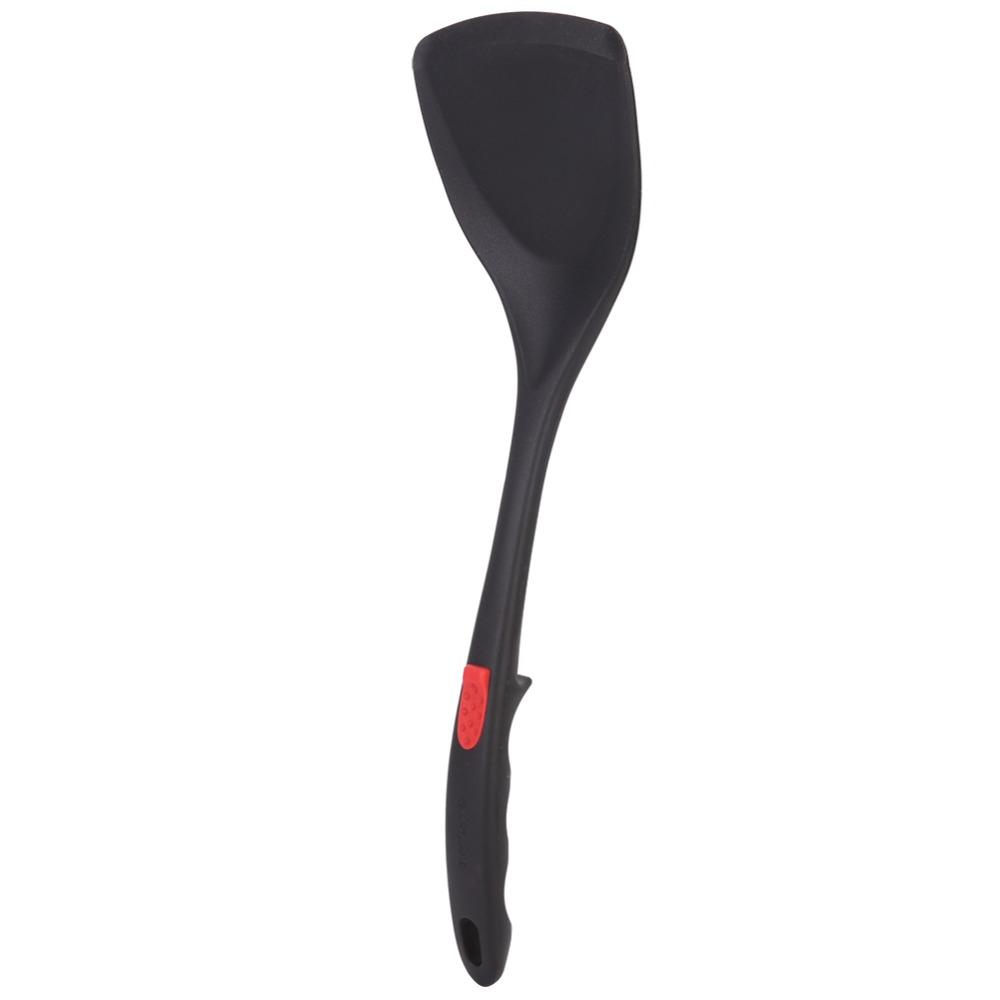 Silicone Silicone Spatula Black Long Handle Spatula Practical Kitchen Spatula Baking