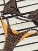 Wysoko Wycięte Mikro Bikini Damskie Leopardowe Bandage Push Up Strój Kąpielowy Seksowny Strój Kąpielowy Z Usztywnianą Miseczką Stringi Kostium Kąpielowy Biquini Trajes De Baño 2024