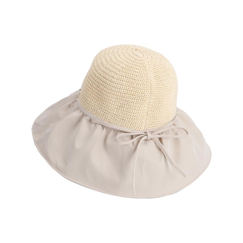 Summer vinyl big brim sun hat outdoor travel face cover sun protection hat children fashion versatile face small bucket hat