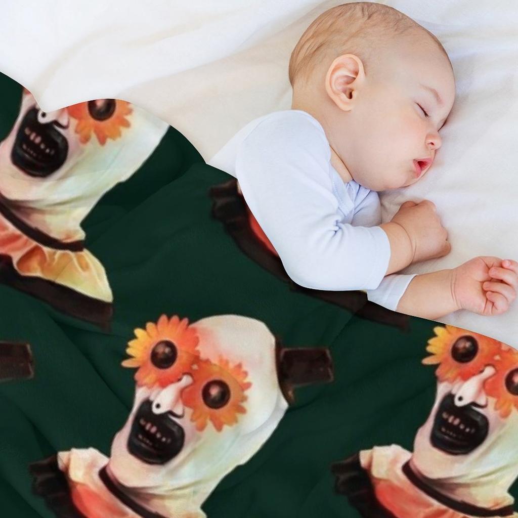 Art the Clown the creepy withe flower glasses Throw Blanket Thermal Luxury bed plaid warm winter Blankets