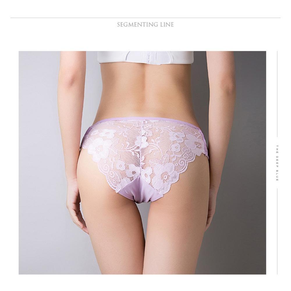 Lace Panties Women's Low Waist Sexy Hot Ultra-thin Seamless Briefs Beautiful Buttocks Sexy Panties 3025