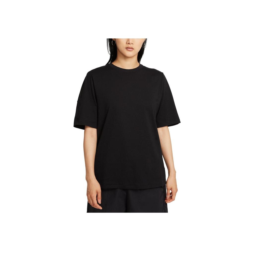 Nike Dri-Fit NSW ADV Tech Pack Crew Neck Spliced Casual Short Sleeve T-Shirt Women Tops Black DD4621-010