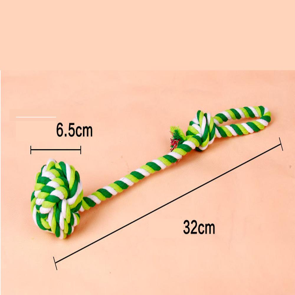 Manufacturer Custom Logo Bite Resistance Green Durable Ball Pet Dog Rope Toys Set