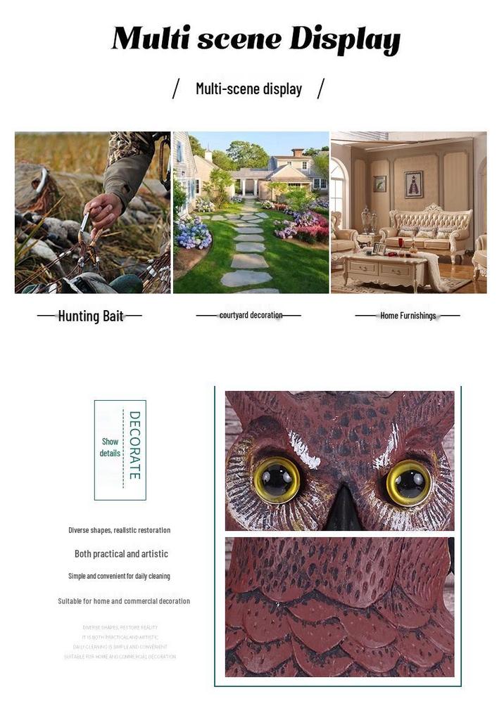 Owl Garden Ornaments: Rodent Repellent, Decorative Bird Sculptures