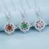 Celtic Knot Necklace Witches Knot Birthstone Necklace Sparkling Celtic Symbol Necklace Wiccan Spiritual Jewelry Gift for Women Mom Wife Girlfriend