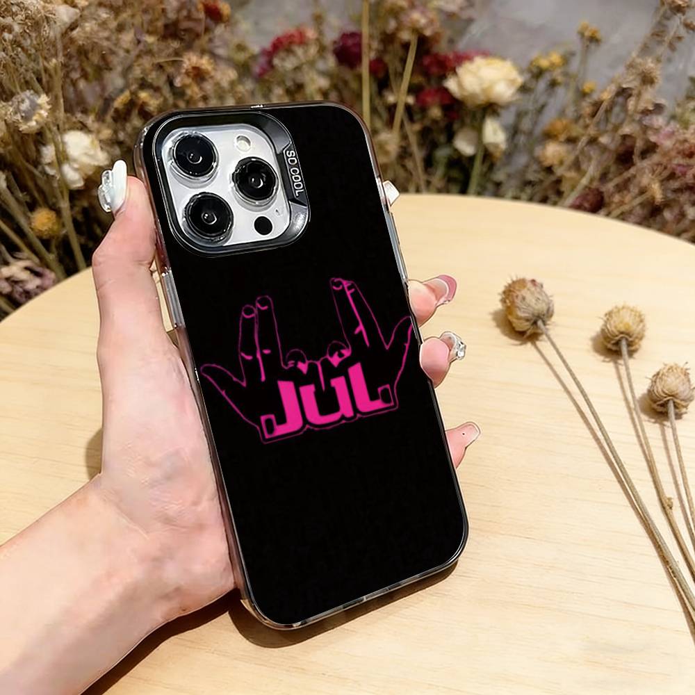 

Rapper J-JuL Phone Case For iPhone 17,16,15,14,13,12,11 Plus,Pro Max,XS,Colorful Silver Phone case Funda Cover iPhone12