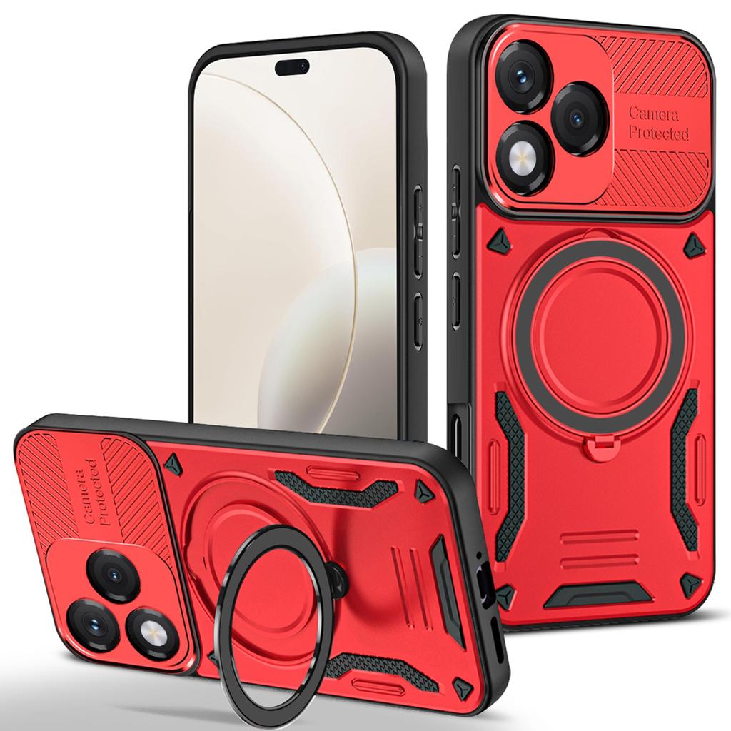 For Honor 400 Lite 5G Magnetic Case Shockproof TPU + PC Phone Back Cover with Kickstand