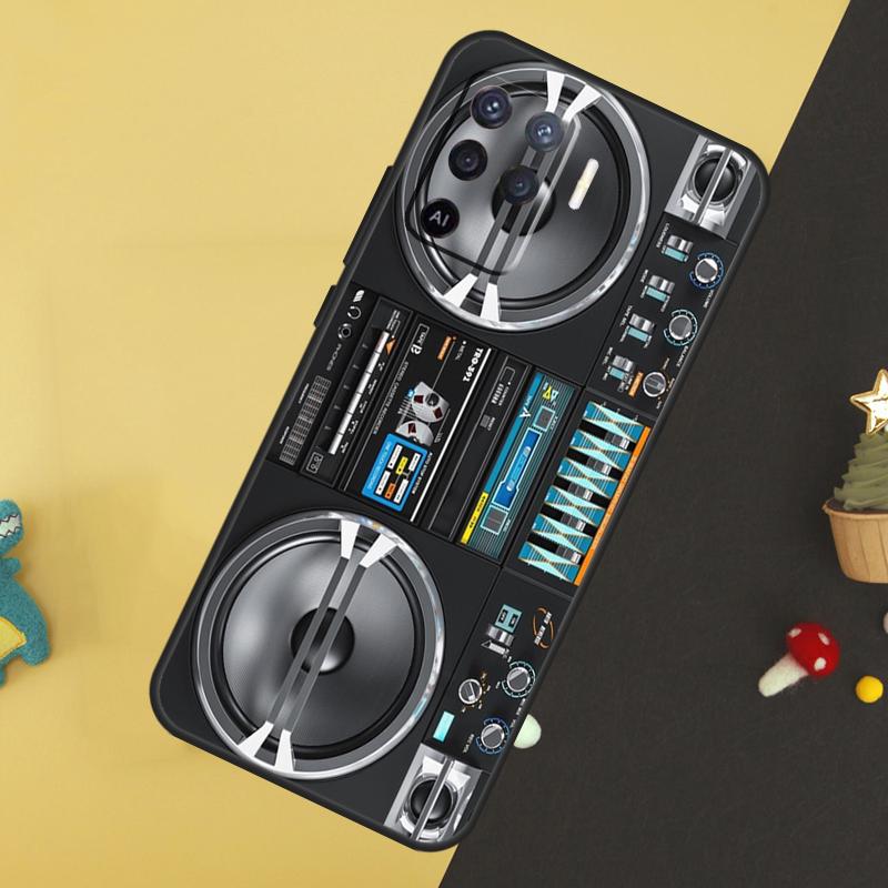 Vintage 80s Boombox Case For Oppo A5 Pro A6 A15 A16 A76 A96 A17 A57 A98 A58 A78 A18 A38 A54 A74 A94 A40 A60 A80