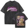 Men'S And Women'S Bizarre Adventure Graphic T-Shirt Cotton Street Wash Clothing Casual Vintage T-Shirt Anime Gu