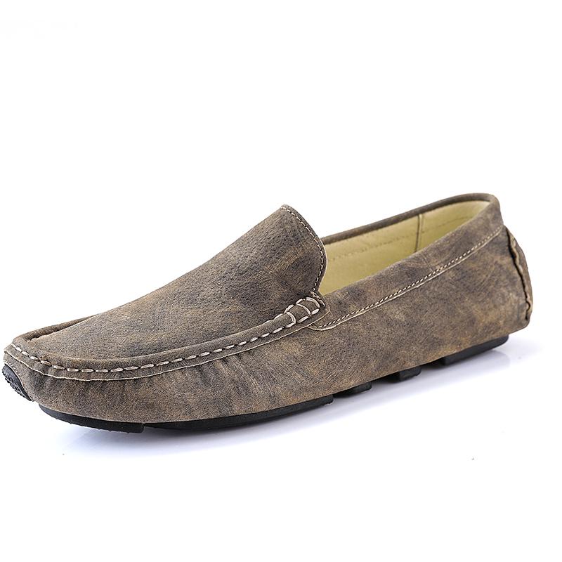 2026 Mocassini Penny Uomo Scarpe Casual Scamosciate Piatte Pelle Slip-On Piatto Lusso Designer Giovane Uomo Mocassini Scarpe da Guida Uomo