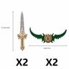 Medieval Figure Weapons Accessories Kits Building Blocks King Sword Lion King Shield Trident Battle Double-edged Axe Brick Toy