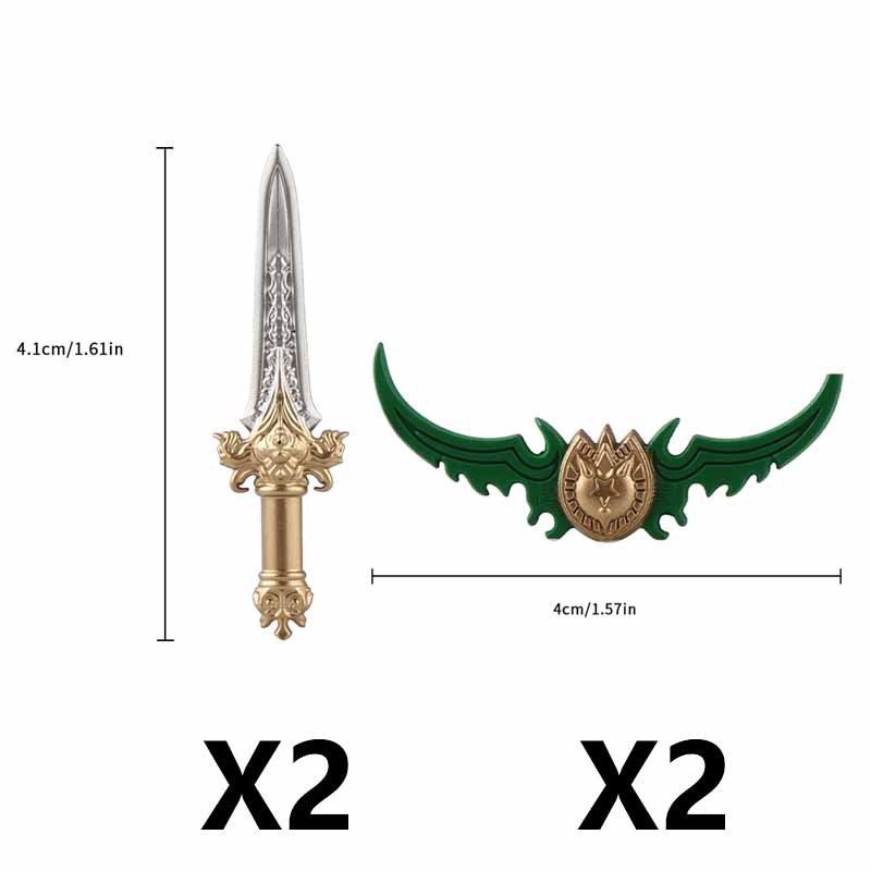 Medieval Figure Weapons Accessories Kits Building Blocks King Sword Lion King Shield Trident Battle Double-edged Axe Brick Toy