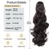 Claw Clip Ponytail Extension 18"&24 Clip In Wavy Synthetic Ponytail Hair Extensions Long Pony Tails for Women Extensions