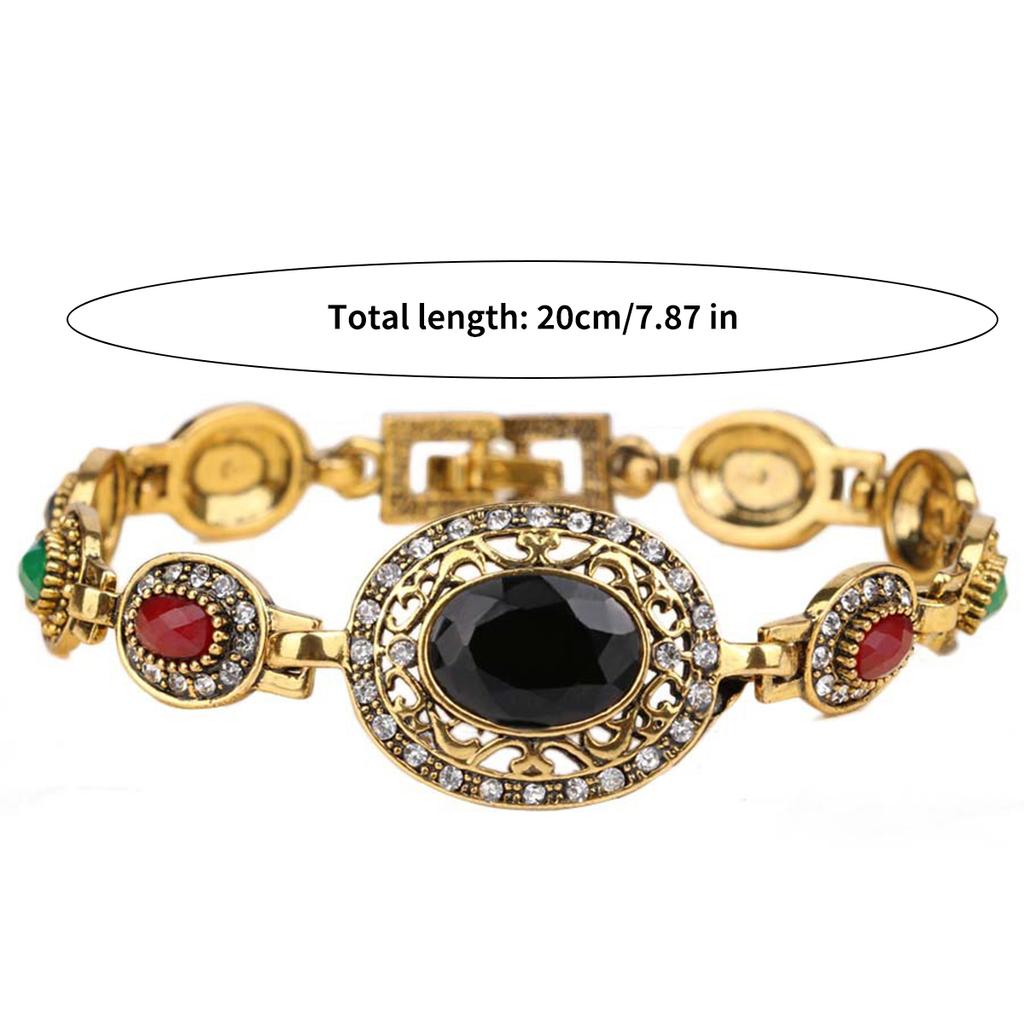 Retro Palace Style Rhinestone Star Geometric Bracelet Women'S Luxury Jewelry Suitable For Party Banquet Decoration