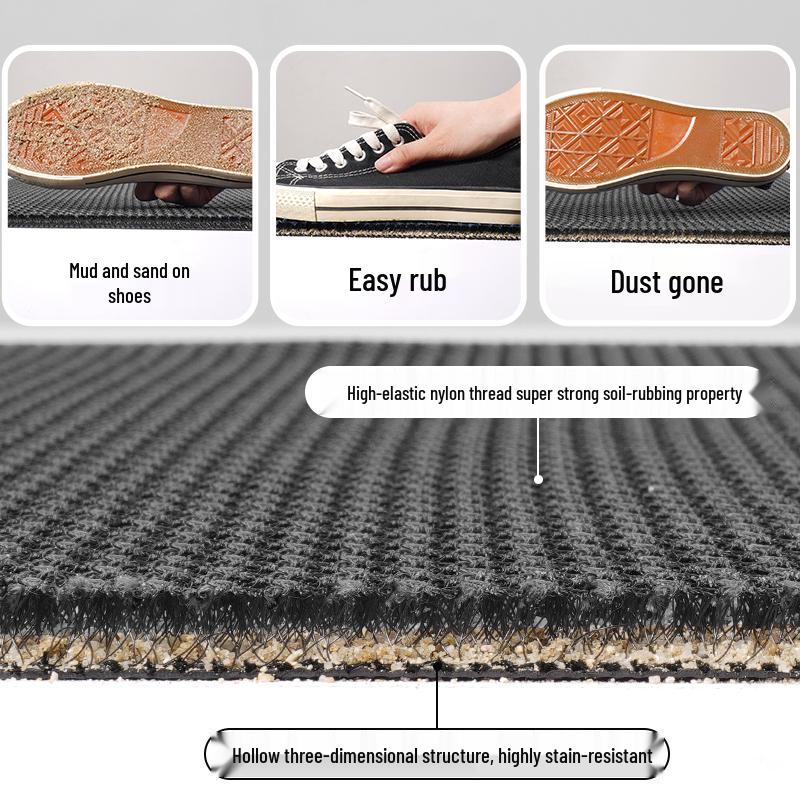 Non-Slip Outdoor Entrance Doormat - Elastic and Durable Front Door Mat
