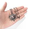 Medicine Man Metal Redeyed Wolf Pendant Necklace For Men With Animal Design And Gothic Style