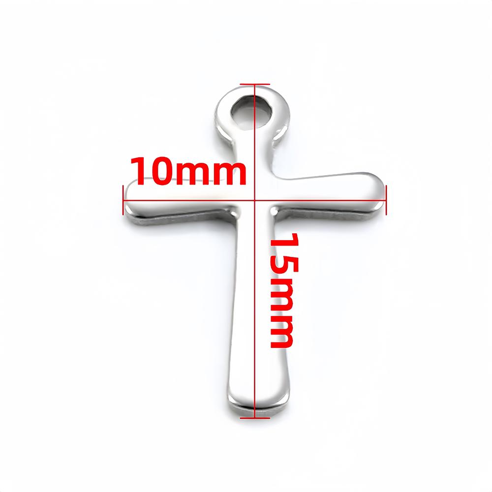 20pcs Stainless Steel Charm Cross Pendants for DIY Necklace Earrings Bracelet Jewelry Making Hip Hop Crosses Pendant Accessories