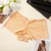 Large Size Lace Seamless Briefs Hollow Underwear for Women Solid Color Mesh Flower Panties  Party