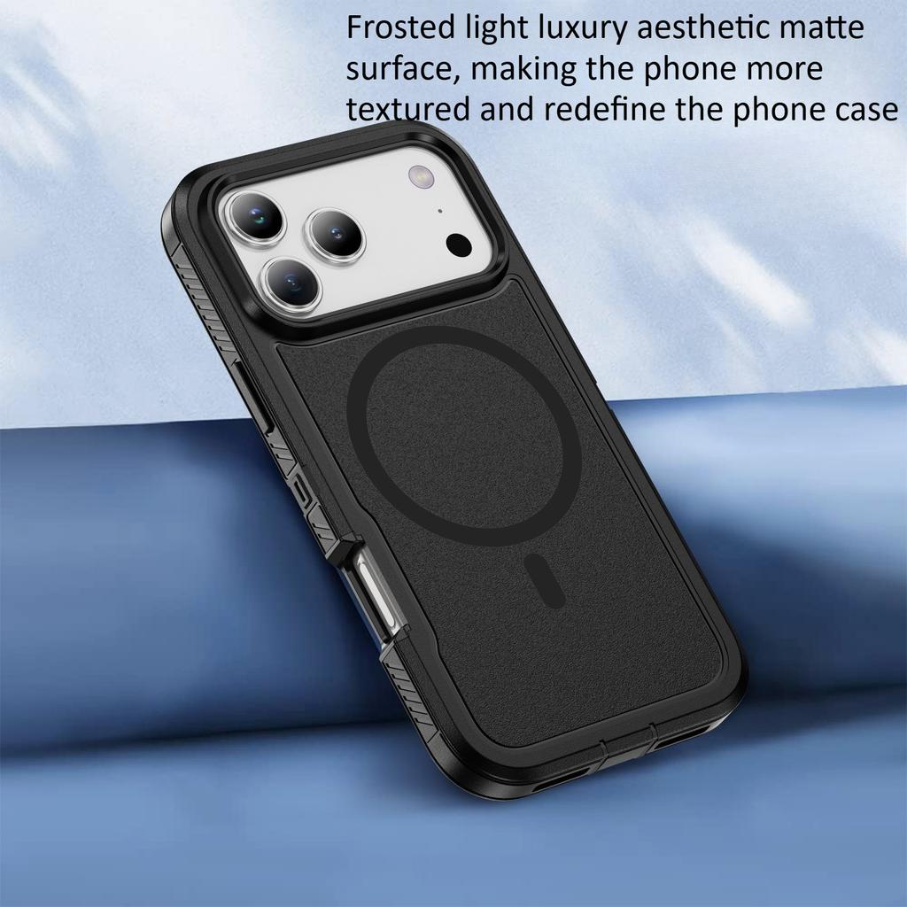 Military Heavy Duty Ott Armor Box Rugged Phone Case for IPhone 17Pro Max 16 15 14 13 Enhanced Anti-Drop Magnetic Charge Cover