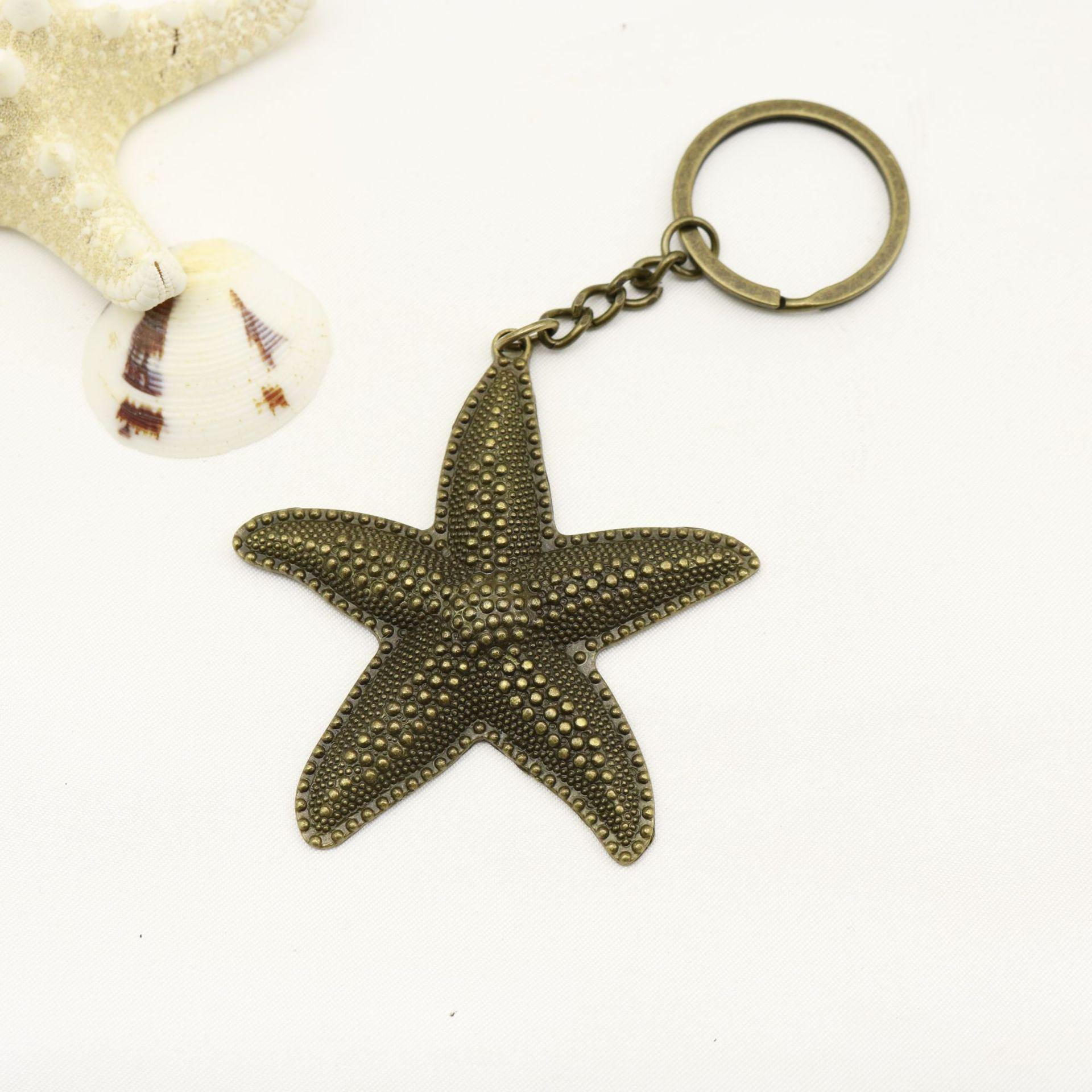 Simple Starfish Keychain Pendant