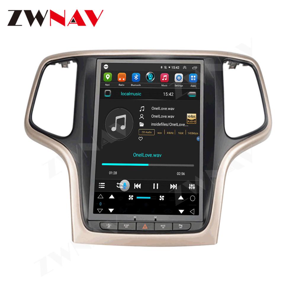 10.4" Navigation Display for Android 10, compatible with 2014-2018 Grand Cherokee, 32GB Storage, 4G Connectivity.