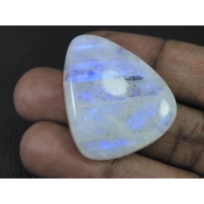 30X35X09MM Natural Rainbow Moonstone Fancy Cabochon Loose Gemstone 80Cts. C-1635