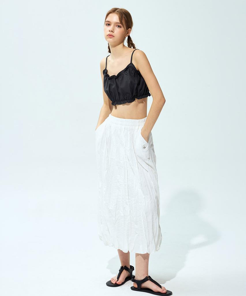 Waiowai Crease Balloon Long Skirt_2 Colors