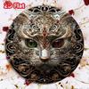 UV Resistant Metal Wall Art Silver Panda 8x8 Home Decor
