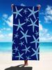 Navy Blue Starfish Printed Beach Towel Ultra-fine Fiber, Fast Drying,large and High Water Absorption,beaches and Swimming Pools