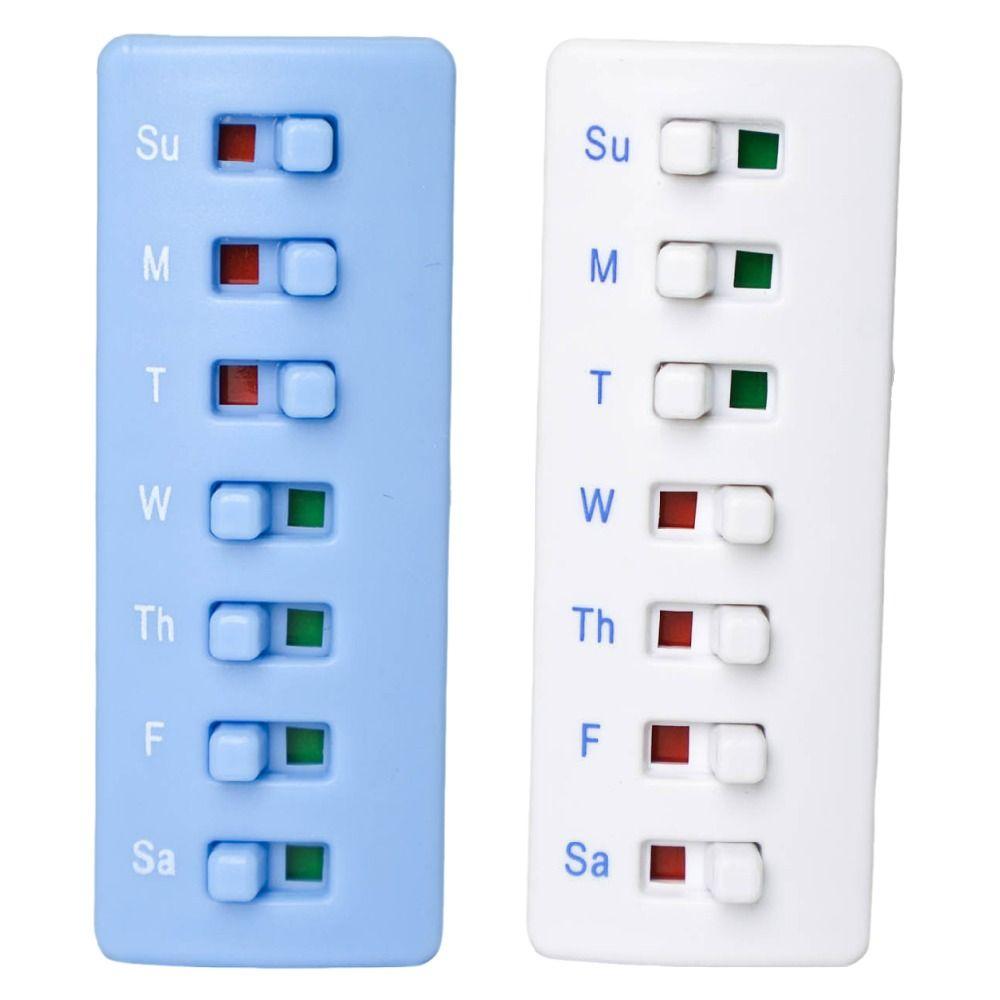 Curved-Back Reusable Pill Tracker Color-Coded Indicators Creative Pill Reminder Elderly Friendly Portable Medicine Tracker