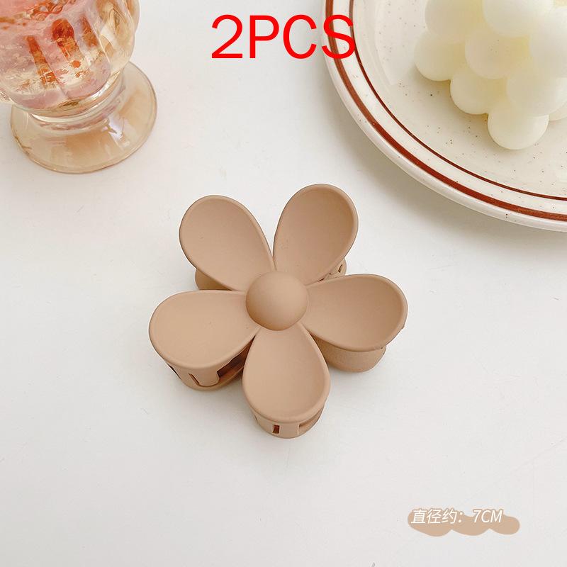 2 ΤΕΜ Premium Σετ Κεφαλών Νέο Γυναικείο Κλιπ Κλιπ Νύχι Μόδας Καφέ Μαύρο Ακρυλικό Μεγάλες Φουρκέτες Claw For Lady Clip Barrette Αξεσουάρ μαλλιών