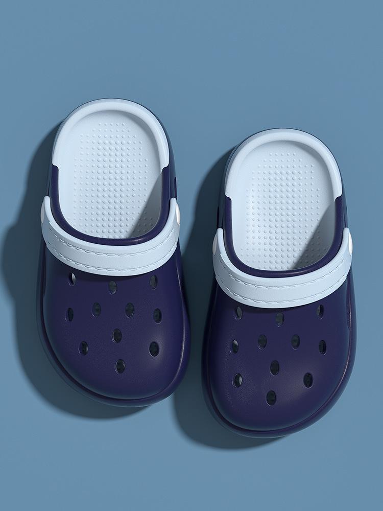 

Туфли с отверстиями женские пляжные туфли для улицы толстоподошвенные нескользящие женские двойного назначения с закрытым носком крутые шлепанцы мужские 21CM