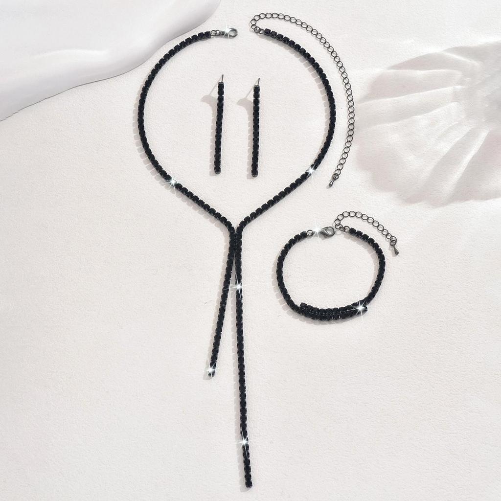 Strass Quaste Mehrschichtige Zirkon Choker Halskette