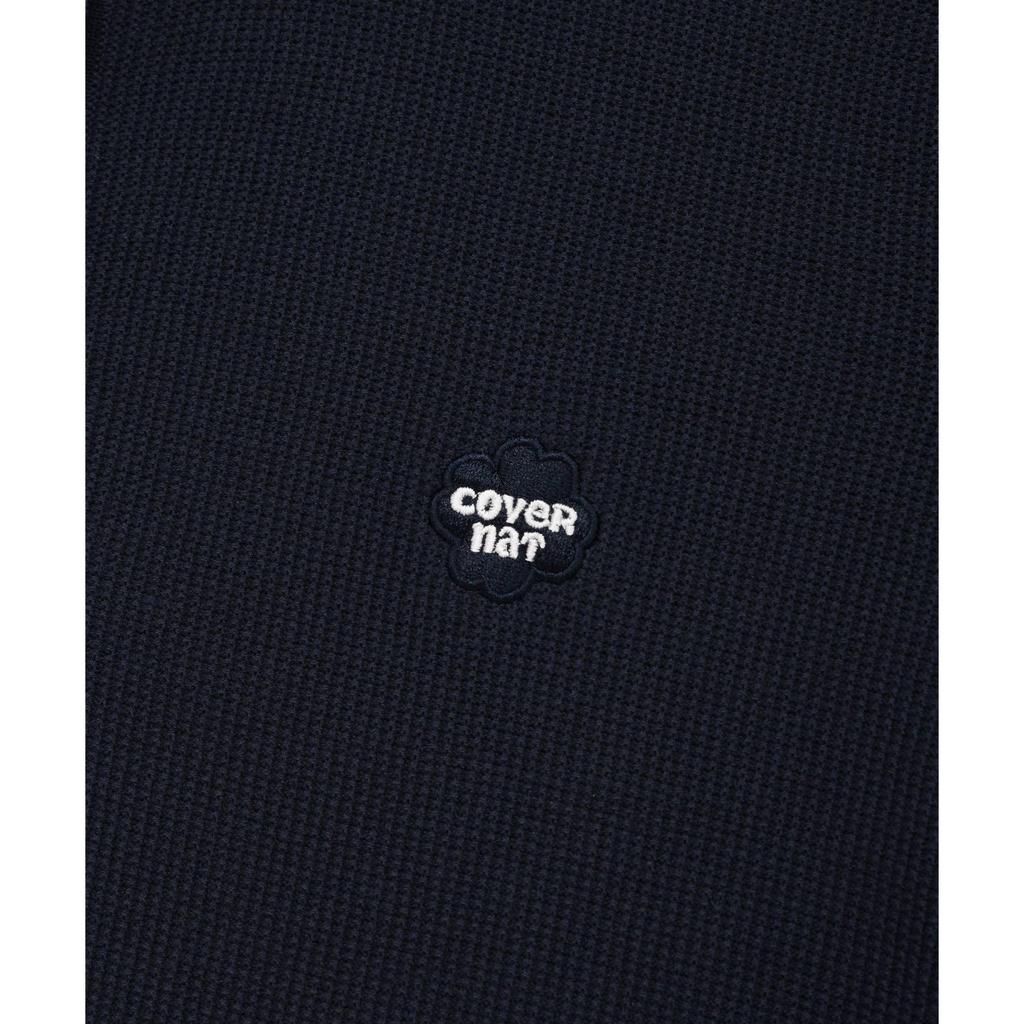 Covernat Ss24 Logo Polo Short Sleeve Knit Top Women tops Navy-Blue CO2402KT81NA