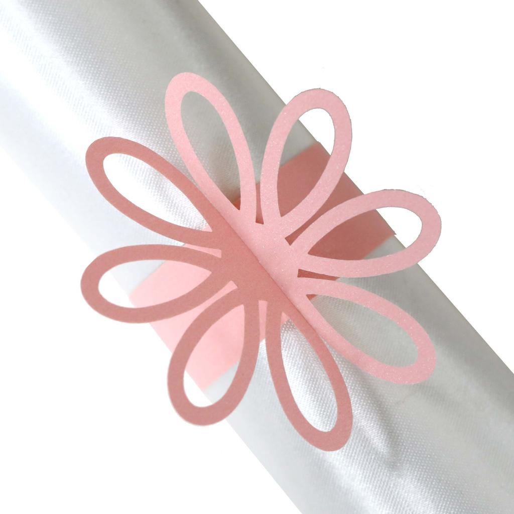50Pcs Paper Napkin Ring  Buckle Hollow Flower Napkin Ring Wedding Party Table Decoration Supplies Wedding Hotel  Party Decor