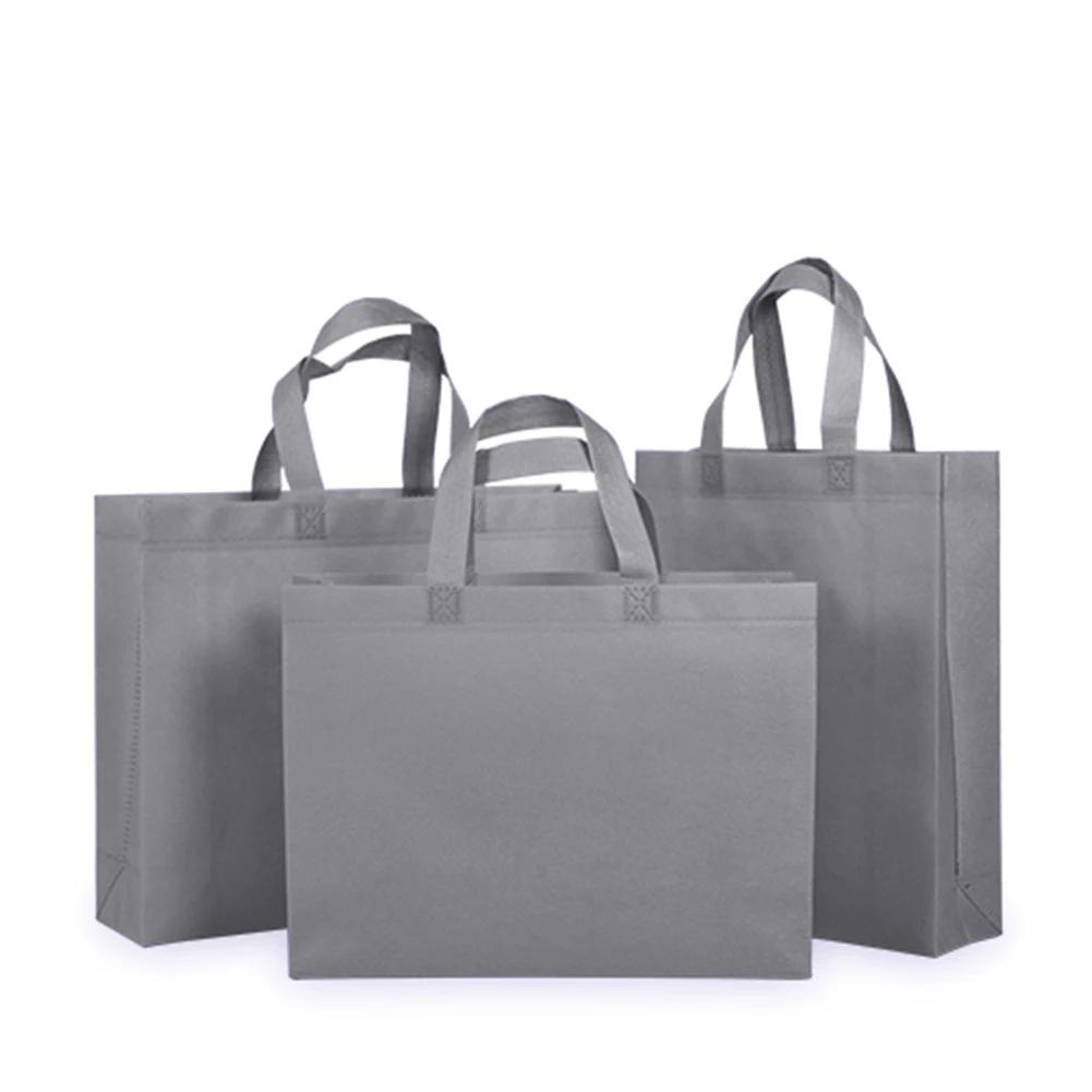 10/20PCS Colorful Nonwoven Tote Bags Handle Custom Logo Reusable Business Packing Bags Storage for Shopping Cloth Fabric Pouches